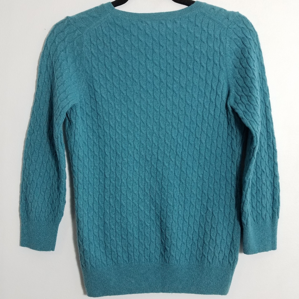 Lovely BananaRepublic teal cashmere sweater, M - Picture 4 of 6